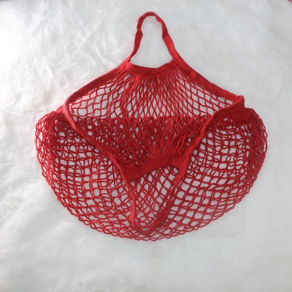 French Style Reusable Shopping Market Bag - Picture 2 of 5